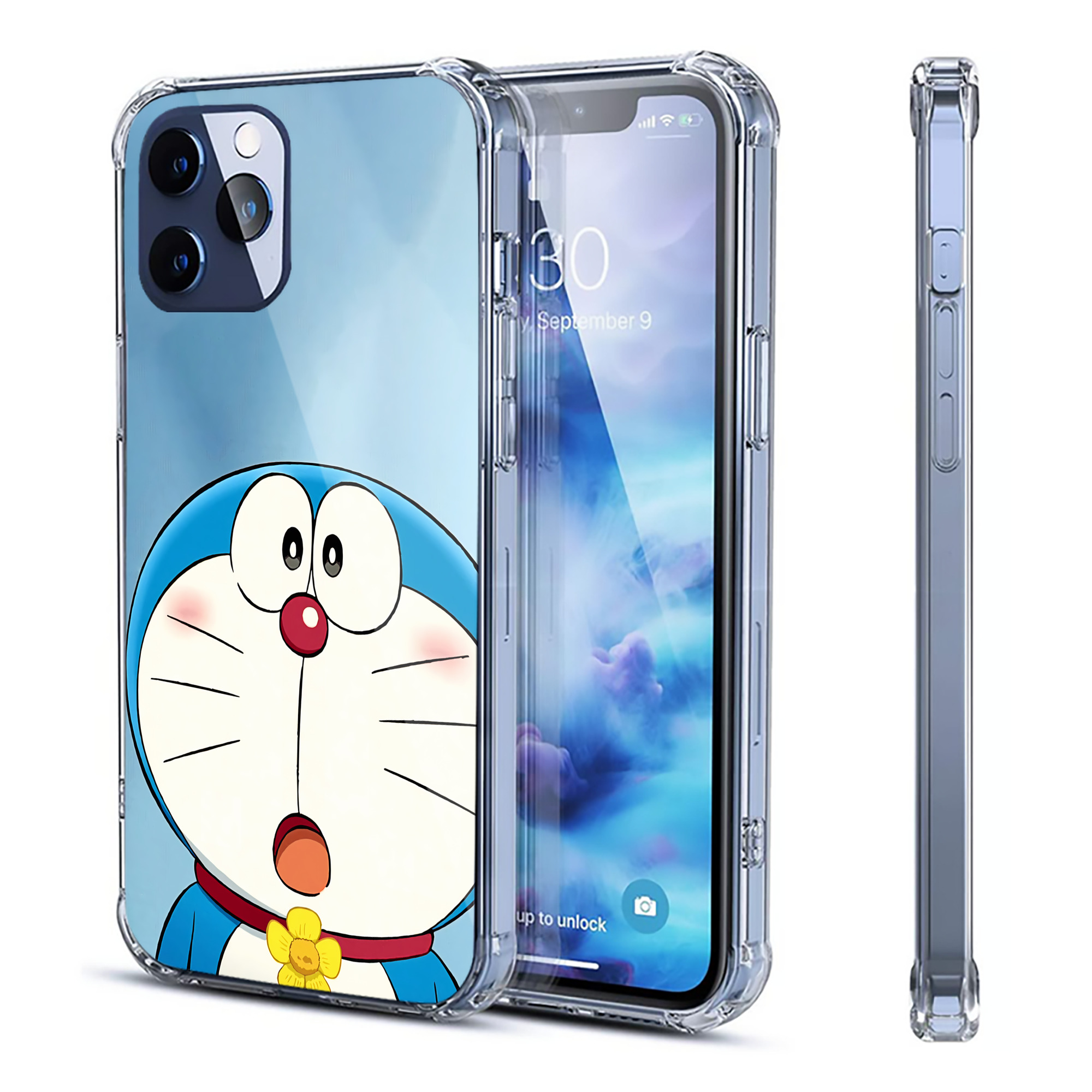 （画像用） ドラえもん Doraemon 【iPhone 12シリーズ対応】透明スマホケース（クリアソフトケース）